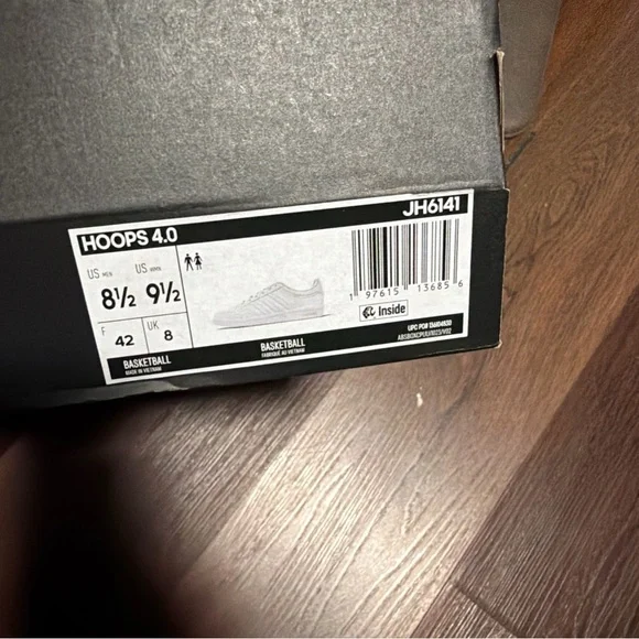 Adidas Hoops 4.0 Basketball Shoes Unisex Men's 8.5 / Women's 9.5 Cloud White - Picture 5 of 5